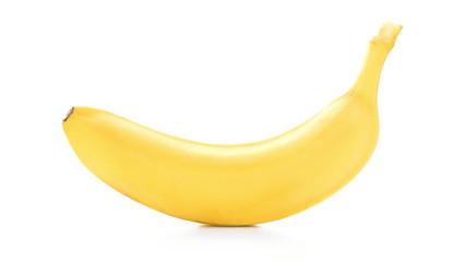Tasty fresh banana on white background