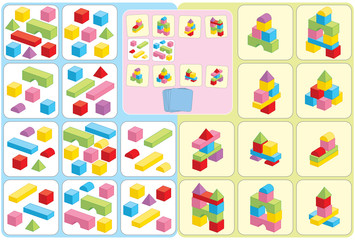 Buildings and block game for kids