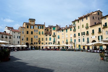 Fototapeta na wymiar The main square of Lucca, Italy