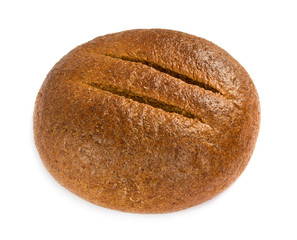 Homemade bread on white background