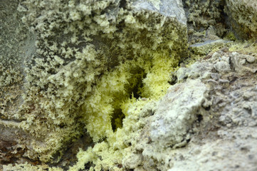 Schwefel Kristale Island