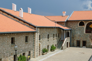 facades of buildings with Windows and doors.