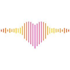 heart shaped music equalizer