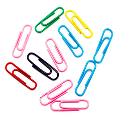 paper clips on a white background, isolate, for designers 