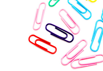 paper clips on a white background, isolate, for designers 