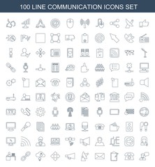 100 communication icons
