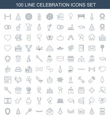 100 celebration icons
