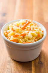 Bowl of coleslaw.
