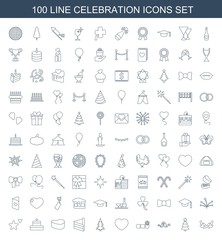 100 celebration icons