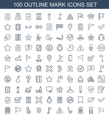 100 mark icons