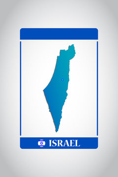 High Detailed blue Map of Israel isolated on white background. for your web site design map logo, app, ui, Travel vector illustration
