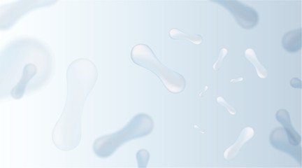 Probiotics Bacteria Vector illustration. Biology, Science background. Microscopic bacteria closeup.