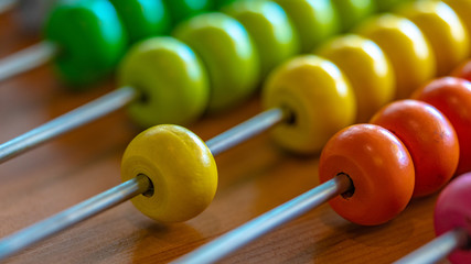 Colorful Beads Abacus For Basic Counting Maths