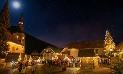 Slovenia - Kranjska Gora, Winter tourist destination in Slovenia, Kranjska Gora. Christmas markets,...