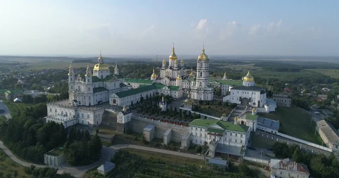 Aerial view of Pochaev Monastery