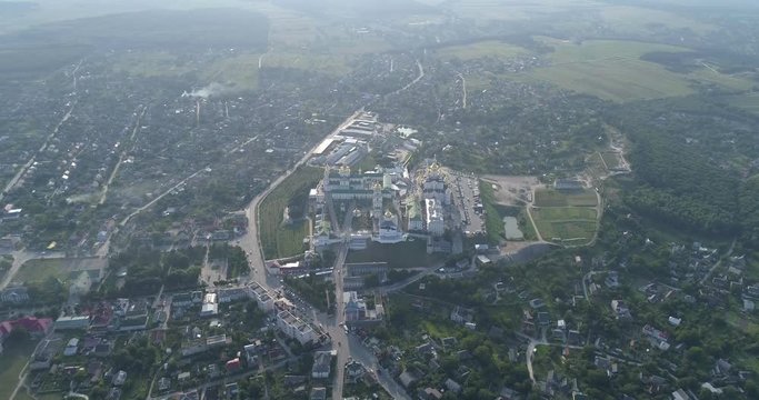 Aerial view of Pochaev Monastery