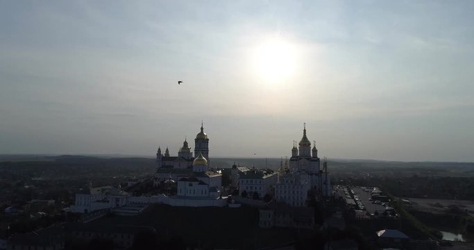 Aerial view of Pochaev Monastery