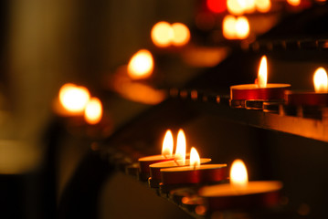 Candles in Winchester Cathedral
