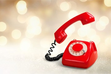 Retro red telephone