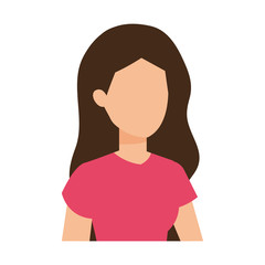 beautiful and young woman character