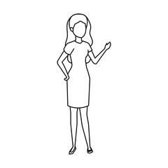 beautiful and young woman character