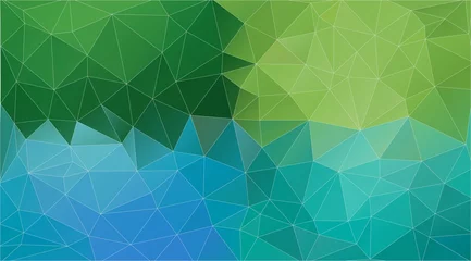 Foto auf Leinwand Green and blue triangle background. Abstract shapes composition. Eps10 vector. © igor_shmel
