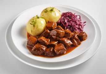 Wild boar and deer hot pot or goulash