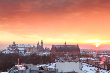 Snowy Kraków landmark © fotolupa