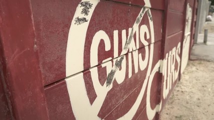 Anit gun violence mural on a wall in the Cape Flats district of South Africa.