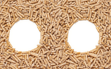 Wood pellets frame