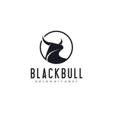 Abstract universal cow steak premium logo design. Creative bull horns line icon symbol. Bull taurus creative logotype