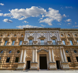Alhambra of Granada Carlos V facade
