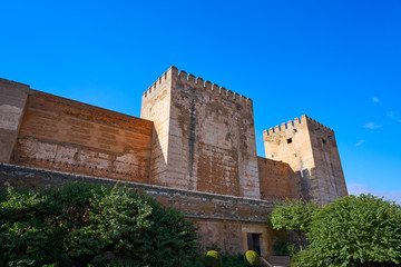 Fototapeta na wymiar Alcazaba of Alhambra in Granada of Spain