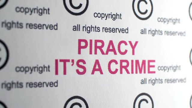 Piracy it is crime copyright symbol