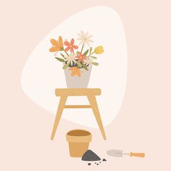 Spring gardening concept.