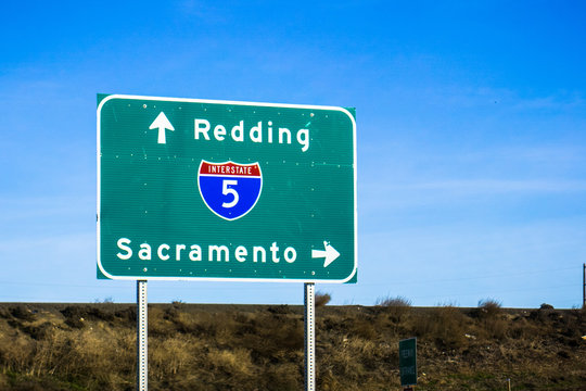 Interstate 5 junction, Sacramento valley, California