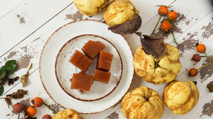 quince bread , dulce de membrillo, spanish sweet