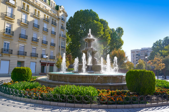 Granada Batallas fountain in Puerta Real