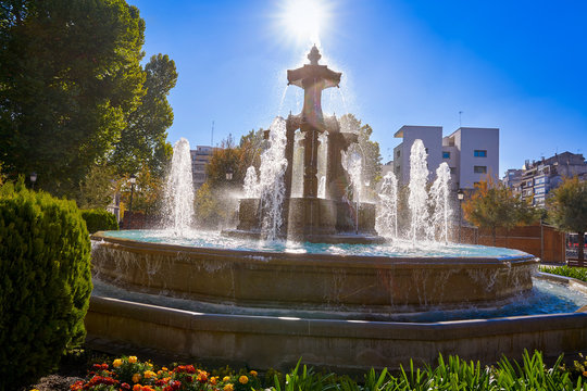 Granada Batallas fountain in Puerta Real