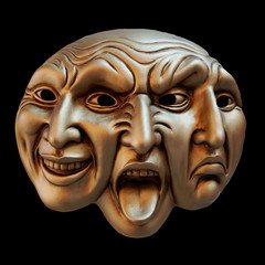 venetian mask on black background
