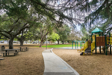Landscape in an small park in south San Francisco bay area, California