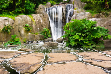 Huntington Falls, an artificial waterfall in Golden Gate Park, San Francisco, California