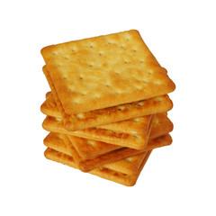 square biscuit with sweet pineapple jam isolated on white background included clipping path