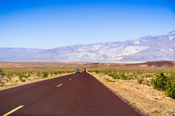 Driving through Panamint Valley, Mojave Desert, California