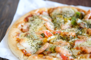 closeup Pizza Homemade