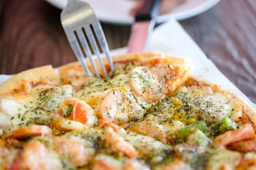 closeup Pizza Homemade