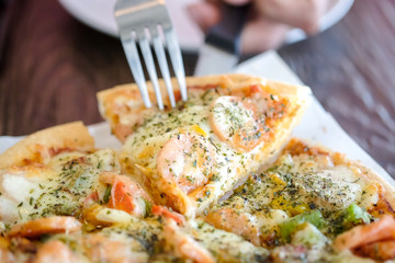 closeup Pizza Homemade