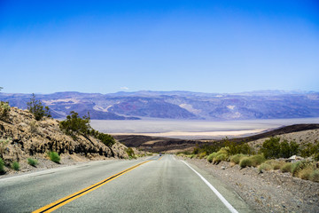 Driving towards Panamint Valley, Death Valley National Park, California