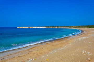 Ragged coast of Akamas peninsula on Cyprus