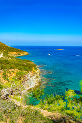 Ragged coast of Akamas peninsula on Cyprus